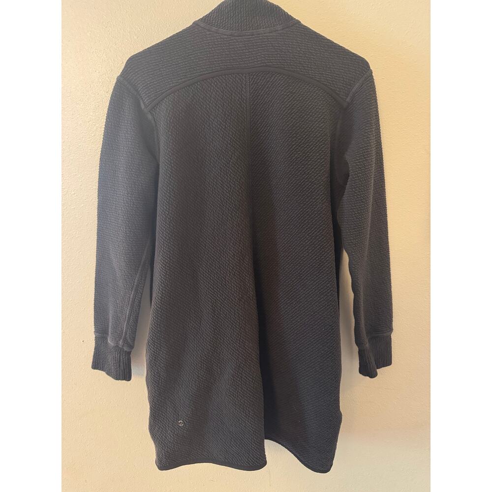 lululemon black on repeat women's jacket size 8 ribbed texture - Picture 3 of 6